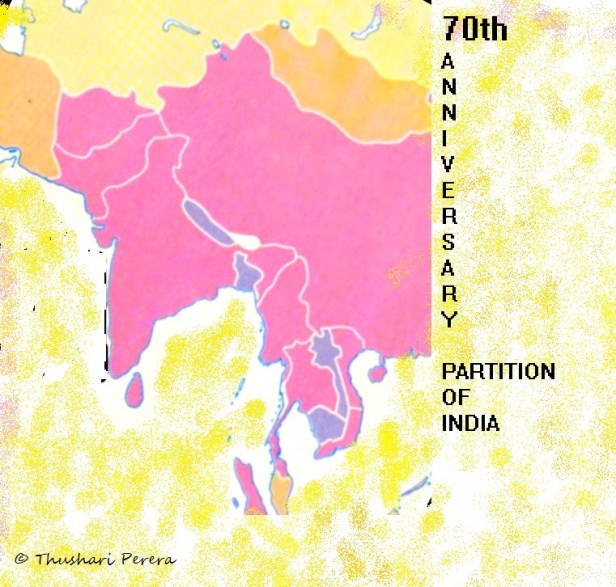 Partition of India Pink Map